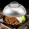Stainless Steel Pot Lid with Handle Heat Concentration for Even Cooking Cheese Melting Dome Splatter Guard Griddle Accessory