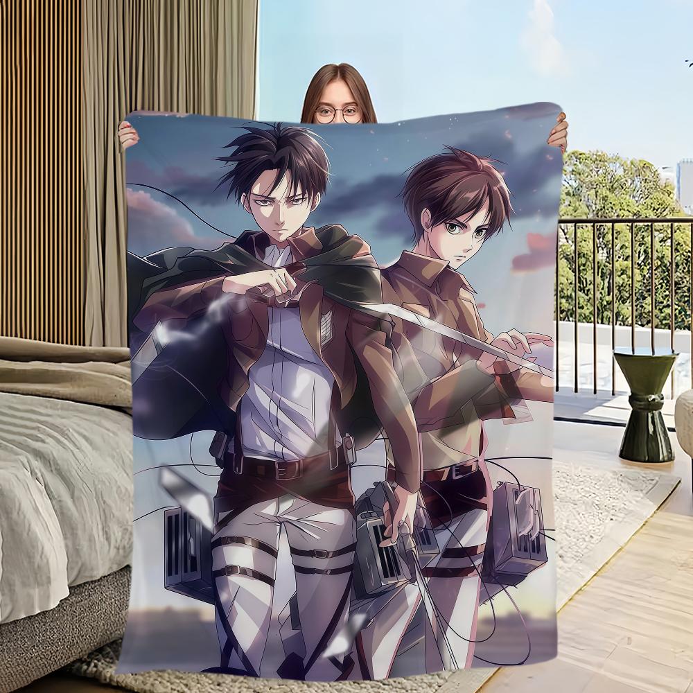 Anime A-Attack On T-Titan Cool Blanket Soft Comfortable Nap Plush Suitable For Iiving Room Office Bedroom Birthday Home Kid Gift