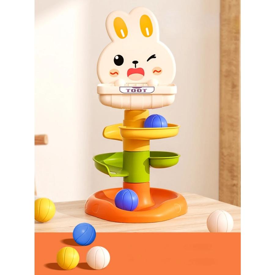 Ball Drop Toys for Toddler Montessori Stacking Tower Toy Baby Development Games Educational Learning Activity Birthday Gift