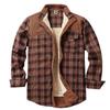 Herren Winter Plaid Fleecegefütterte Baumwolljacke - Europäische Größe, Übergröße verfügbar