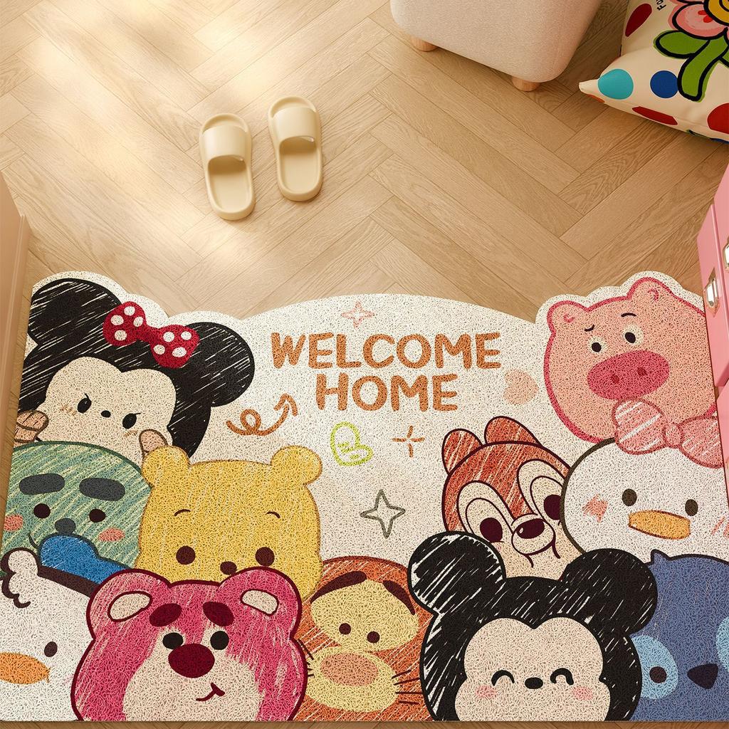 Disney Cartoon Doormat Mat Cute Front Door Rug Home Decoration Foot Pad Living Room Entrance Carpet Rug Color Room Decoration