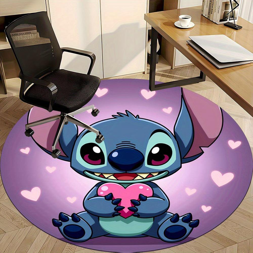 

1pc Adorable Stitch Heart Design Round Rug - Perfect for Home Office, Living Room, or Home Bedroom Decor -0412136 80cm by 80cm