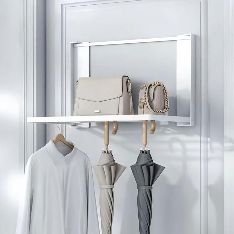 Foldable Bathroom Towel Holder No Tool Need Quick Assembly & Foldable Design Bracket Quick Fixing for Bathroom