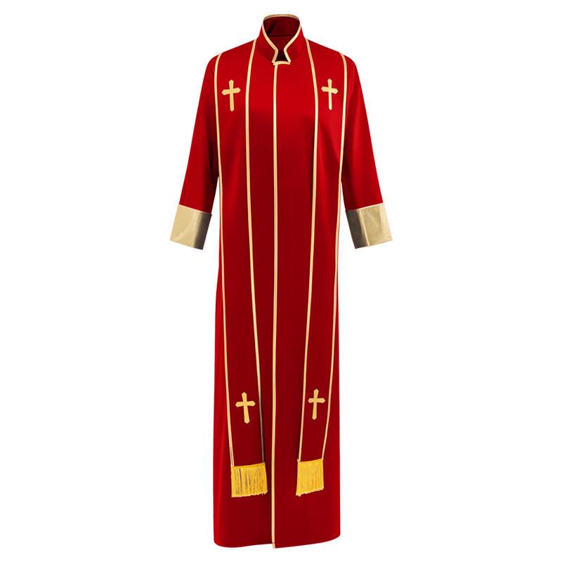 Mittelalterliches Priesterkostüm Set Mit Kreuzstickerei Für Halloween Cosplay Und Bühnenauftritte
