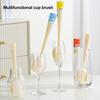 360 Degree Flexible Silicone Bottle Brush Set 5-in-1 Multifunctional Cleaning Kit with Soft Firm Bristles Portable Cup Lid Cleaner