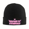 Vintage Baby Logo Miko Beanie Hats Bonnet Hats Men Women Y2K Cool Kpop Skullies Beanies Spring Printed Elastic Caps