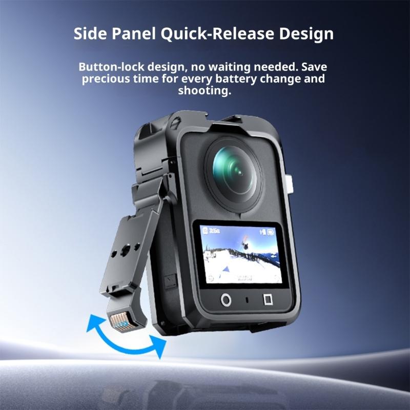 Aluminum Alloy Magnetic Protective Frame For OSMO360 Camera Cold Shoe Slot Quick Release Base enhances Heat Dissipation