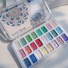 Japanische perlglänzende Aquarellfarben 24 Farben Allzweck und vielseitige Aquarellpigmente