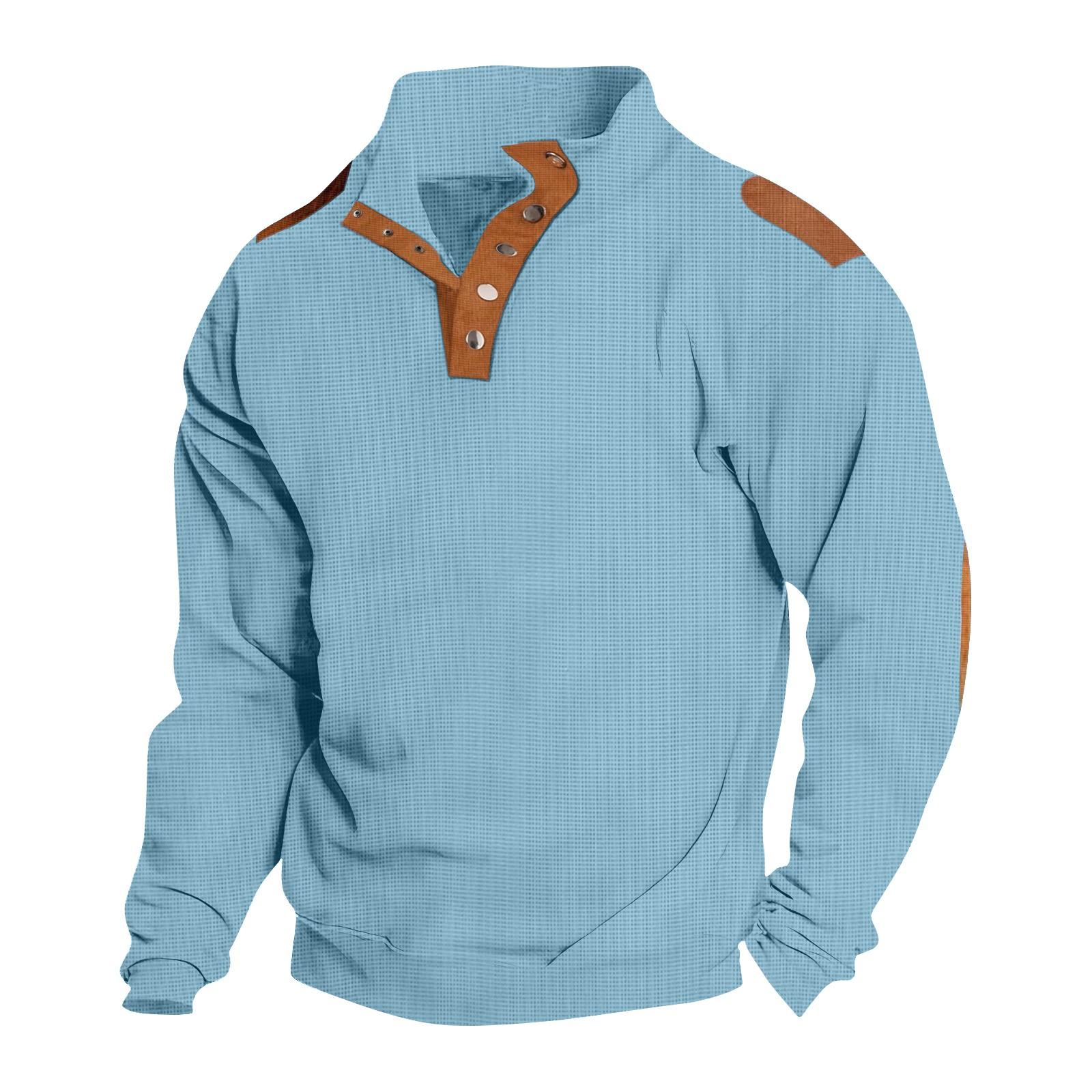 

Men s Winter Color Long Sleeve Button Tops Men s Casual Fashion Long Sleeve Tops XXXL