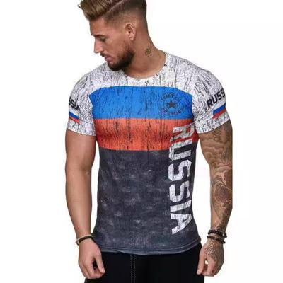 Retro Minimalist 3D Digital Printed Men's Trendy and Comfortable Round Neck Short Sleeved T-shirt