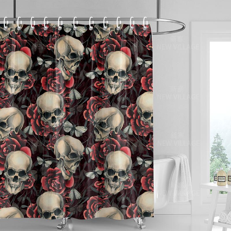 Home shower curtains bathroom Decora waterproof fabric non-slip bathmat water absorption curtain Modern nordic geometric boho