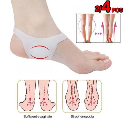 2/4PCS Feet Care Pain Relief Foot Support Tool Flatfoot Correction Arch Orthotic Insole Orthopedic Pad Plantar Fasciitis Feet Cushion Body Health Care