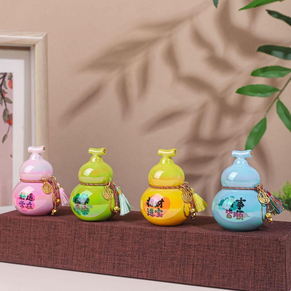 Portable Mini Gourd Statue Chinese Style Gourd Car Ornaments Gift Home Decoration  Desk Decorations