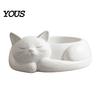 Cute Cat Flowerpot 3D Printed Jewelry Storage Holder, Succulents Flowerpot, Nordic Ornament Style Desktop Organizer for Rings Earrings Bracelets