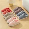 Cotton Slippers Autumn and Winter Outer Wear Velvet Home Use Warm Thick-soled Couple Bag and Fluffy Slippers Shoes