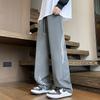 Qiuxin new design sense three bars outdoor paratrooper pants men's straight long pants casual pants one piece shop