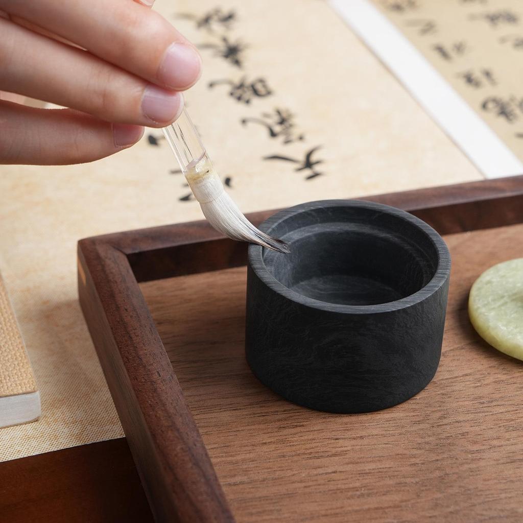 Mini Jade Inkstone with Cover for Calligraphy Practice