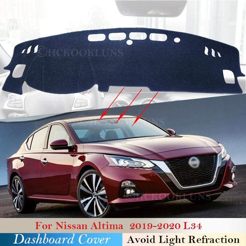 

Защитная накладка крышки приборной панели для Altima 2019 2020 L34 Автомобильные аксессуары Приборная доска Солнцезащитный козырек Ковер с защитой от ультрафиолета