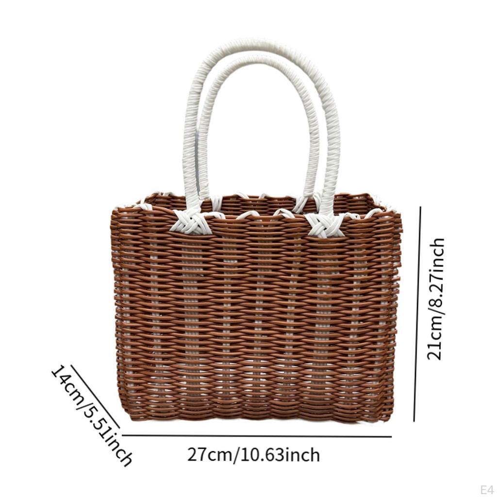 Basket with Handle, for Storage And Decoration, Woven Baskets Cosmetics