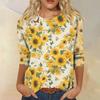Long Sleeve Shirts for Women Casual Sunflower Print Womens Long Sleeve Tops Comfortable Long Sleeve Tops for Women Soft Womens Long Sleeve T Shirts