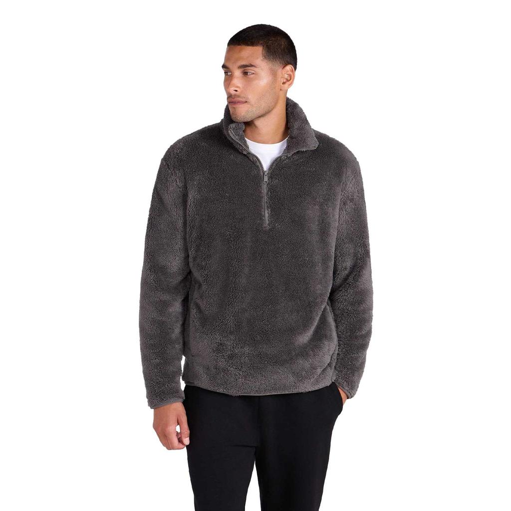 Animal Mens Teddy Fleece Half Zip Jacket
