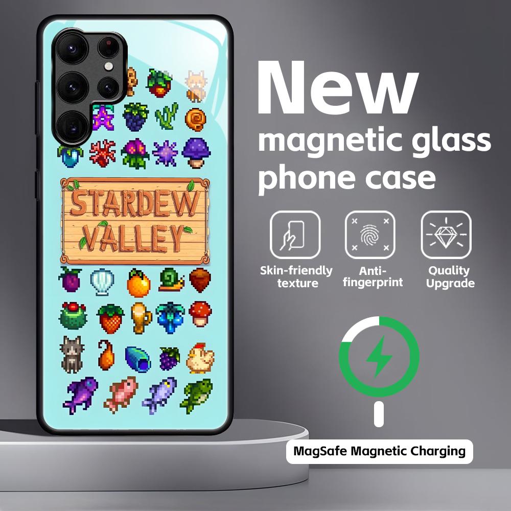 Classic game Stardew Valley Phone Case For Samsung S26 S25 S24 S23 S22 S21 Plus Ultra Note20 Glass Magnetic Case