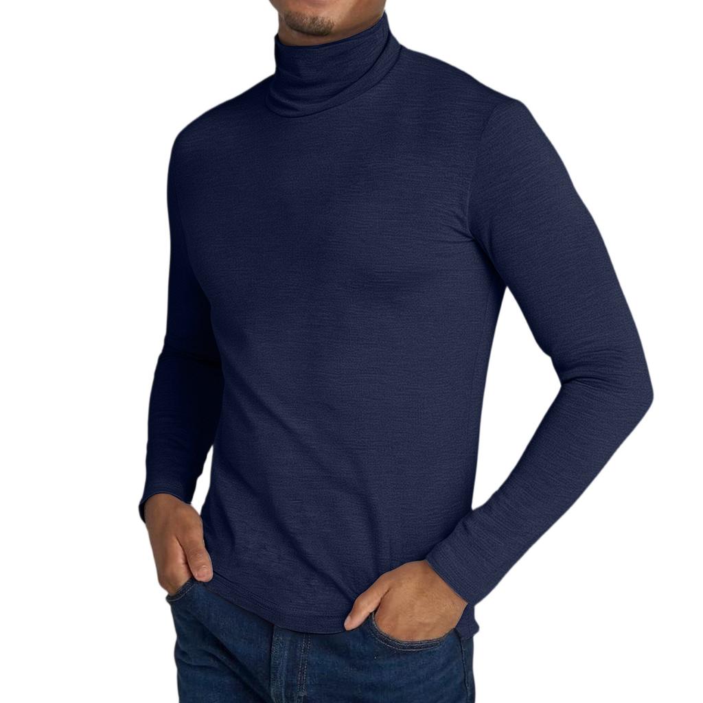 Men  Self-Cultivation Base Layer Shirt Middle Collar Long Sleeves T-Shirt