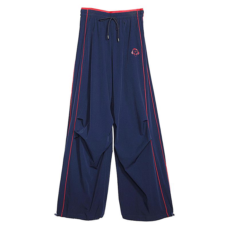 

Tuogu Women s Quick-Drying Casual Paratrooper Pants - Spring/Summer Thin, Loose Straight-Leg Workwear Style. Medium полуночно-синий