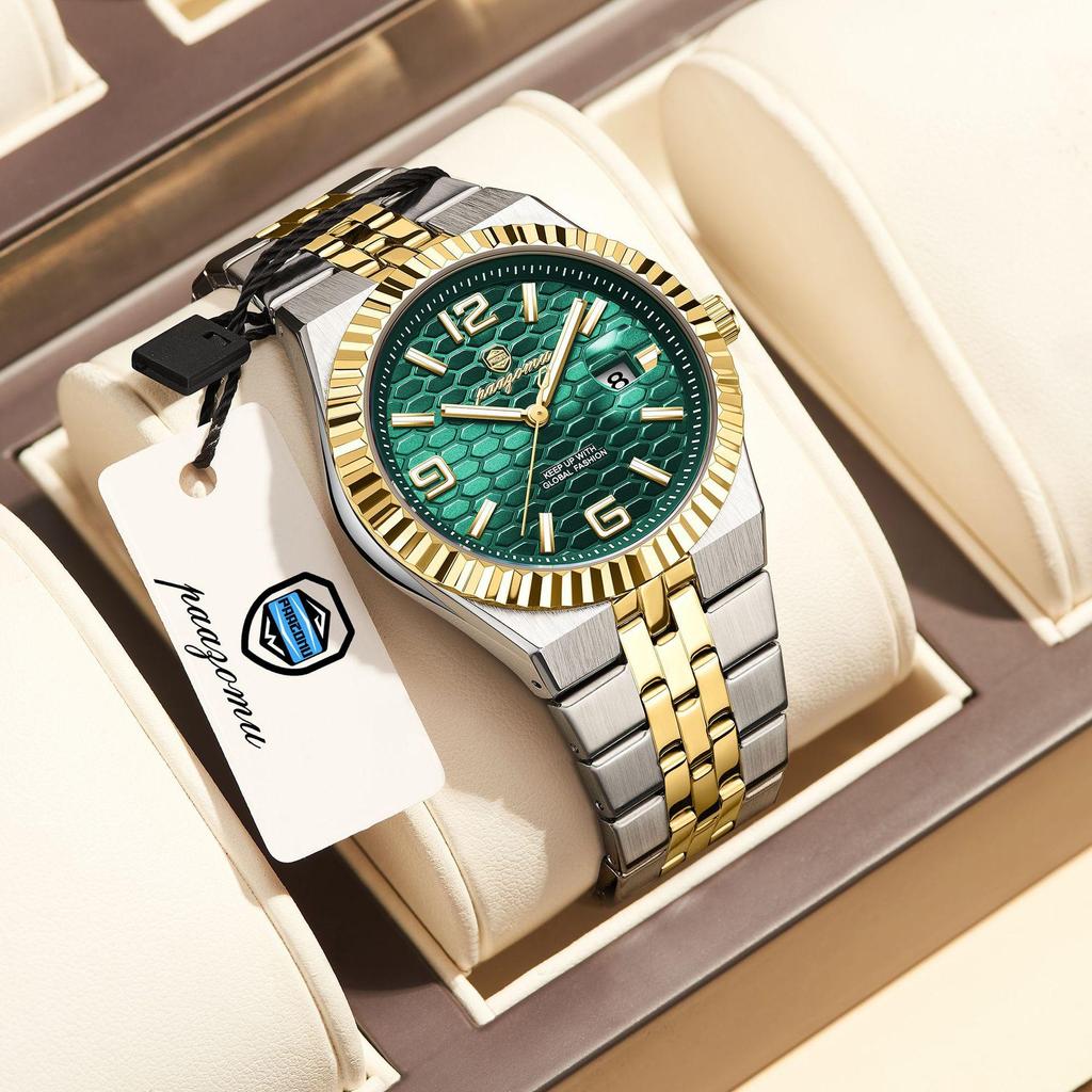 Luxury Business Men Wristwatch Waterproof Luminous Date Military Man Watch Stainless Steel Fashion Men's Quartz Watches