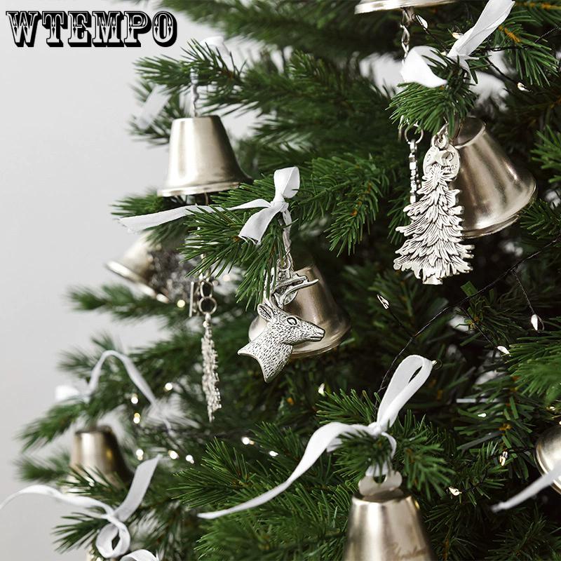 WTEMPO Christmas Metalwork Retro Snowflake Bells Christmas Tree Hanging Pendants Christmas-themed Indoor Outdoor Party Event Decorations