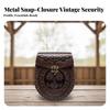 Waist Pouch with Metal Clasp PU Leather Embossed Fanny Pack Compact