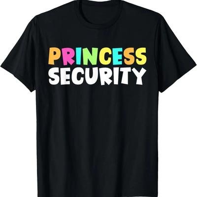 Princess Security Halloween Costume Dad Men Matching Easy T-Shirt