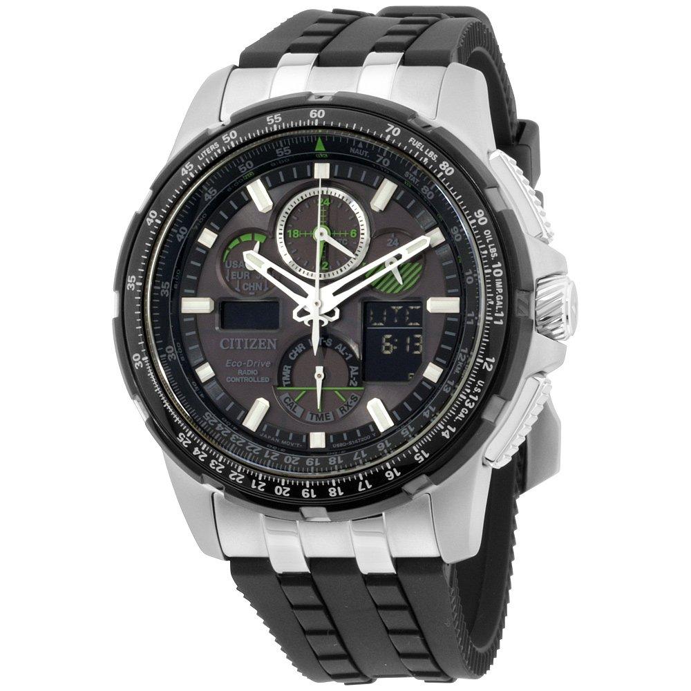 Citizen Skyhawk Atomic Timekeeping Black Polyurethane Watch Men's JY8051-08E Eco-Drive