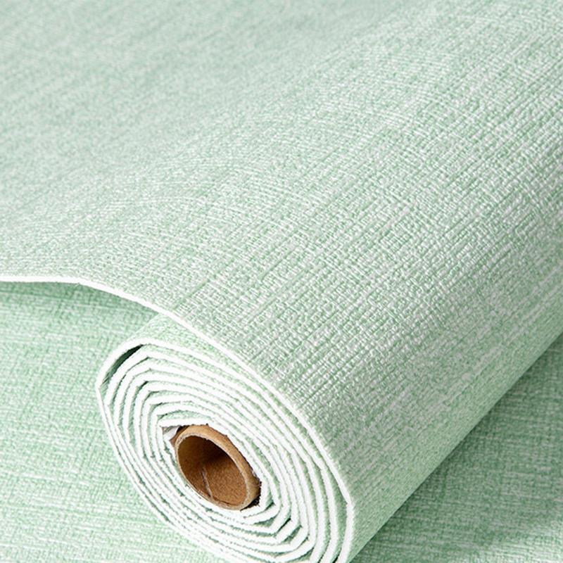Faux Linen Textured Wallpaper Removable Self Adhesive Stick Contact Paper Wall Door for Accent Wall Bedroom Decoration Stickers