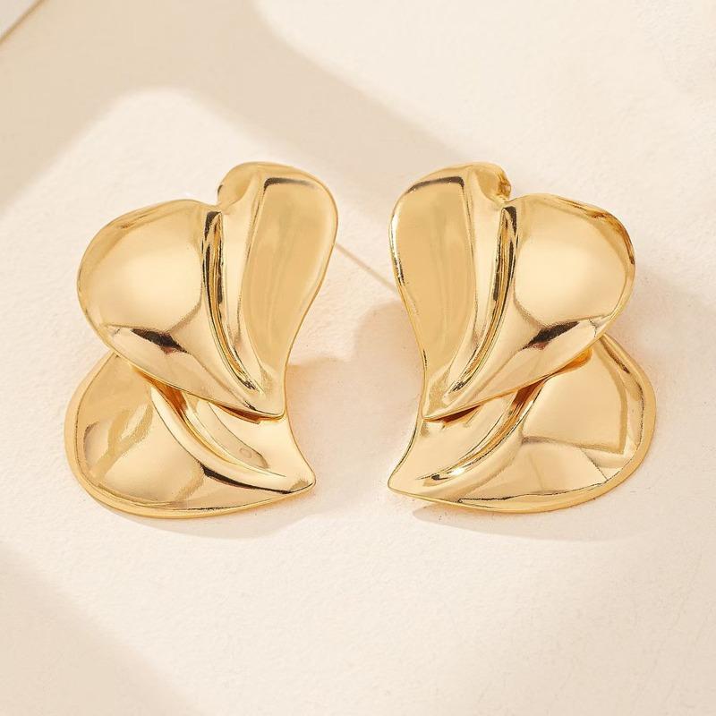 Персонализированные геометрические двойные металлические серьги-гвоздики популярные серьги холодный стиль женские серьги