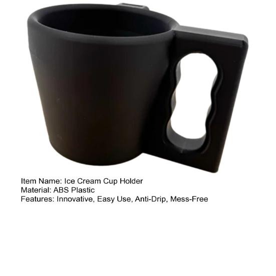 Ice Cream Pint Holder with Handle Easy Grip Ice Cream Cup Holder
