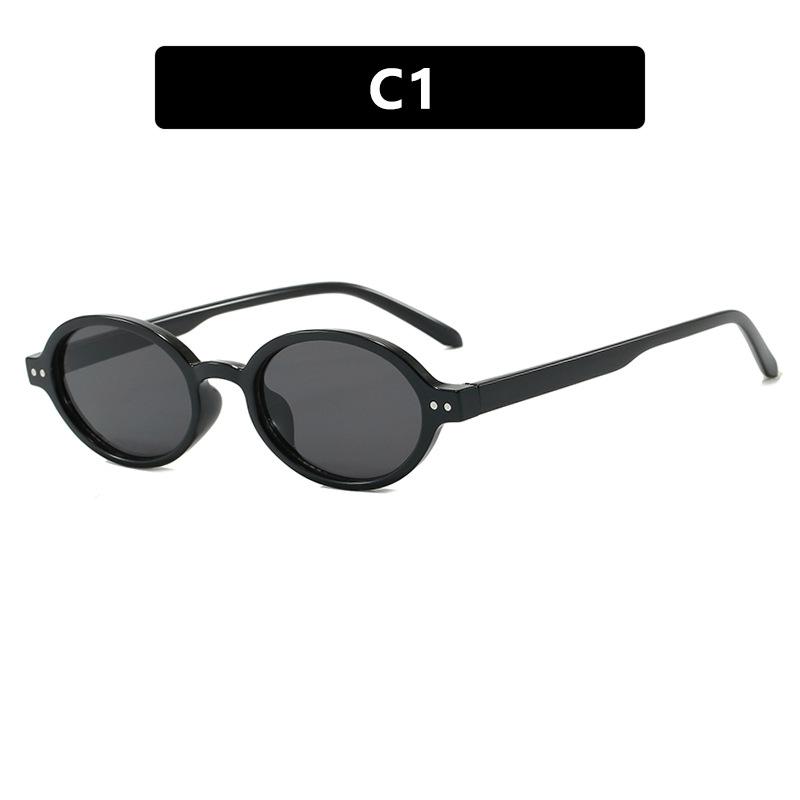 New Retro Small Oval High Quality Sunglasses Women Fashion Clear Ocean Lens Shades Uv400 Men Outdoor Trending Sun Glasses