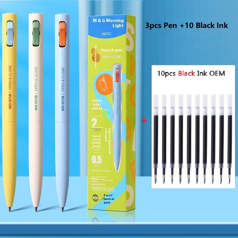 M&G K6701 NO One Gel Pen,0.5mm Fine Point Stress Relief Dual Ball&Micro-Gravity Design for Smooth Writing School Office Supplies