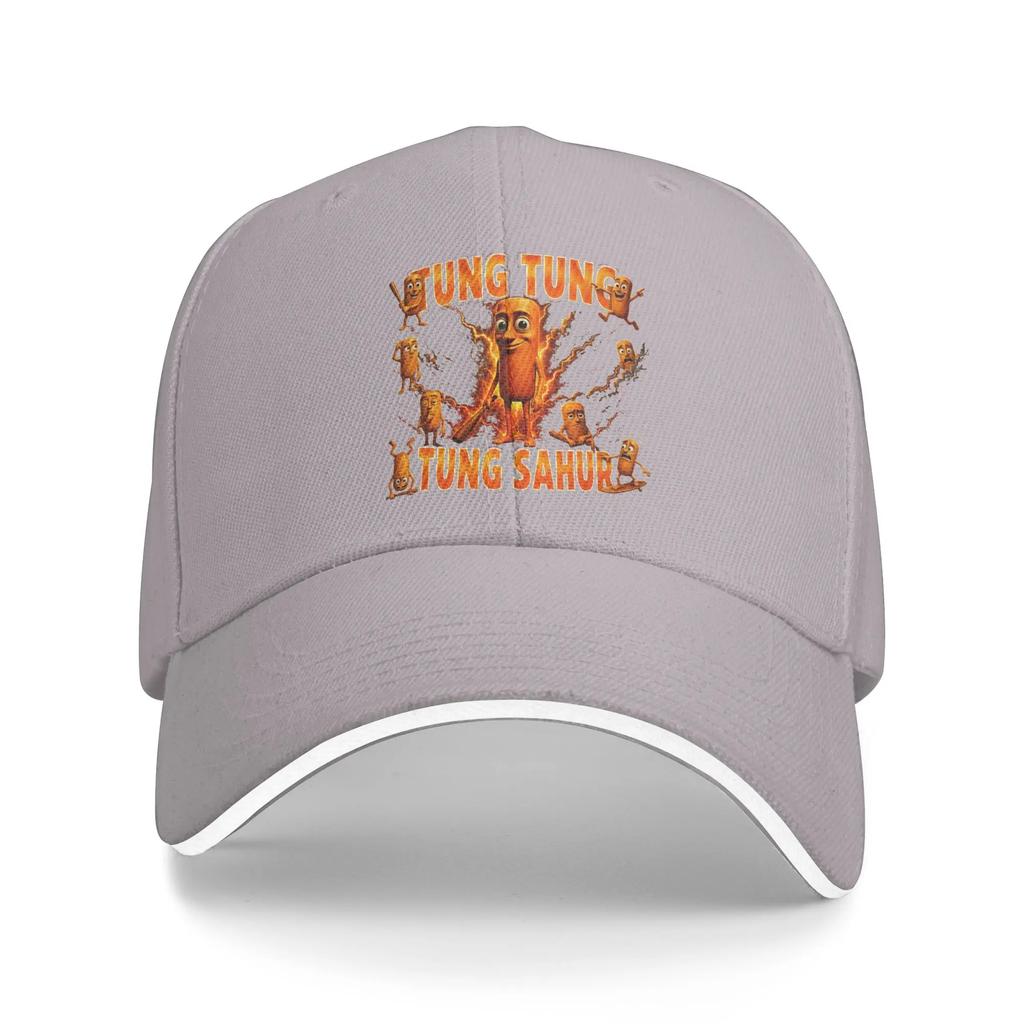 Funny Brainrot Meme Tung Tung Tung Sahur Casual Baseball Cap Outdoor Sport Trucker Hat Summer Sun Visor Unisex yk Snapback Cap