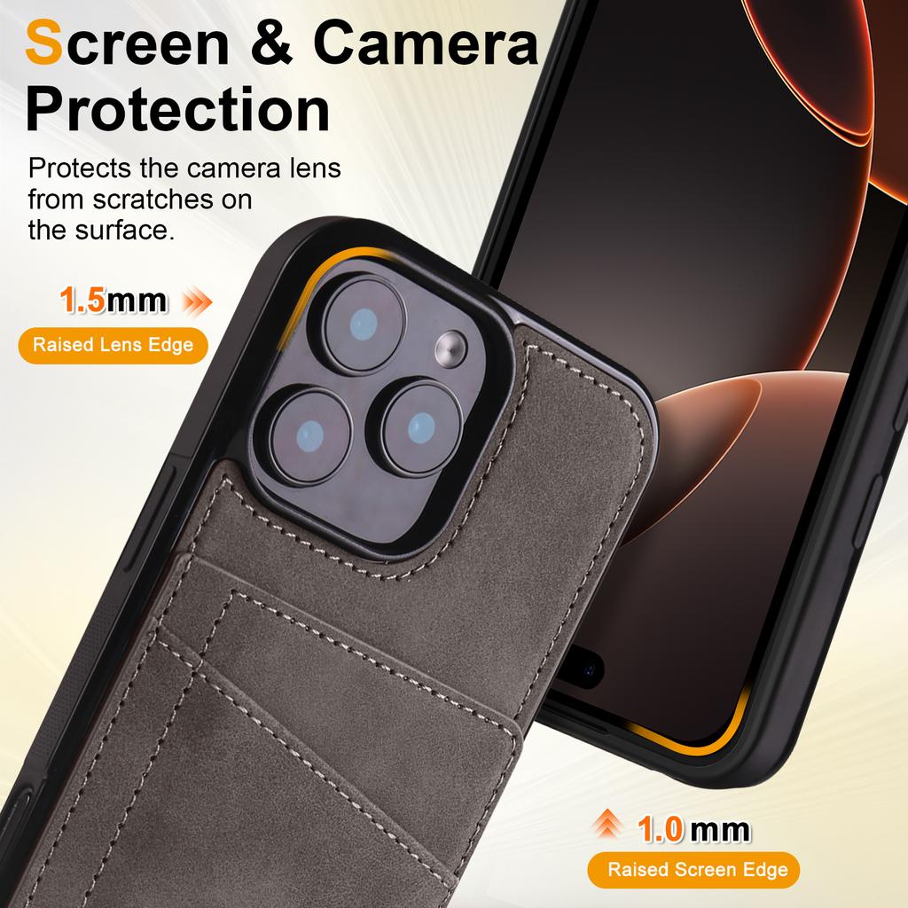 Premium Business Leather Case For iPhone 17 16 15 14 13 12 11 Pro Max Plus 17Air 16e 13Mini Magnetic Flip Wallet Card Solt Cover