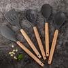 14pcs silicone utensil set with plastic holder