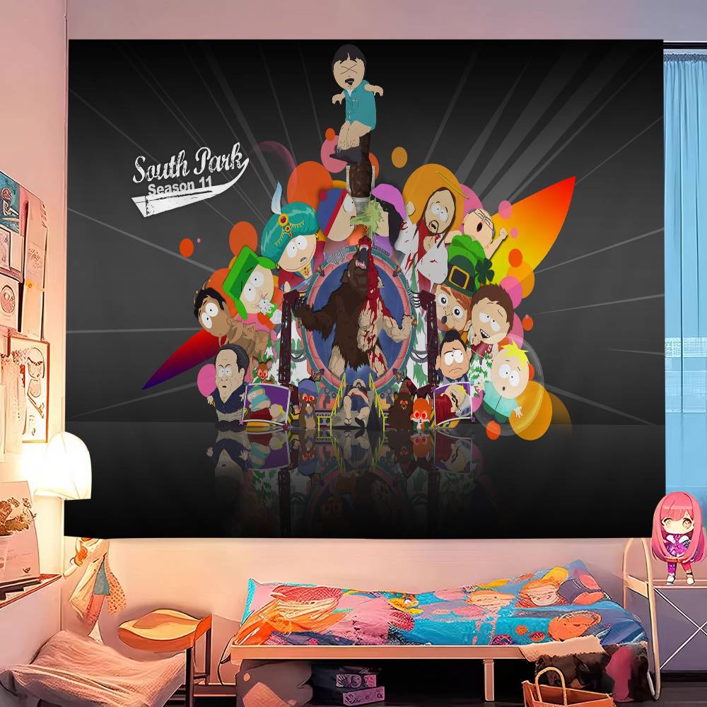 Classic Animation SSouth Cartoon Park DIY Wall Tapestry For Living Room Home Dorm Decor Wall Art Decor