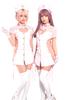Clearstone SugarWhip Cosplay Halloween Enamel Cat Nurse Costume, Women's, White