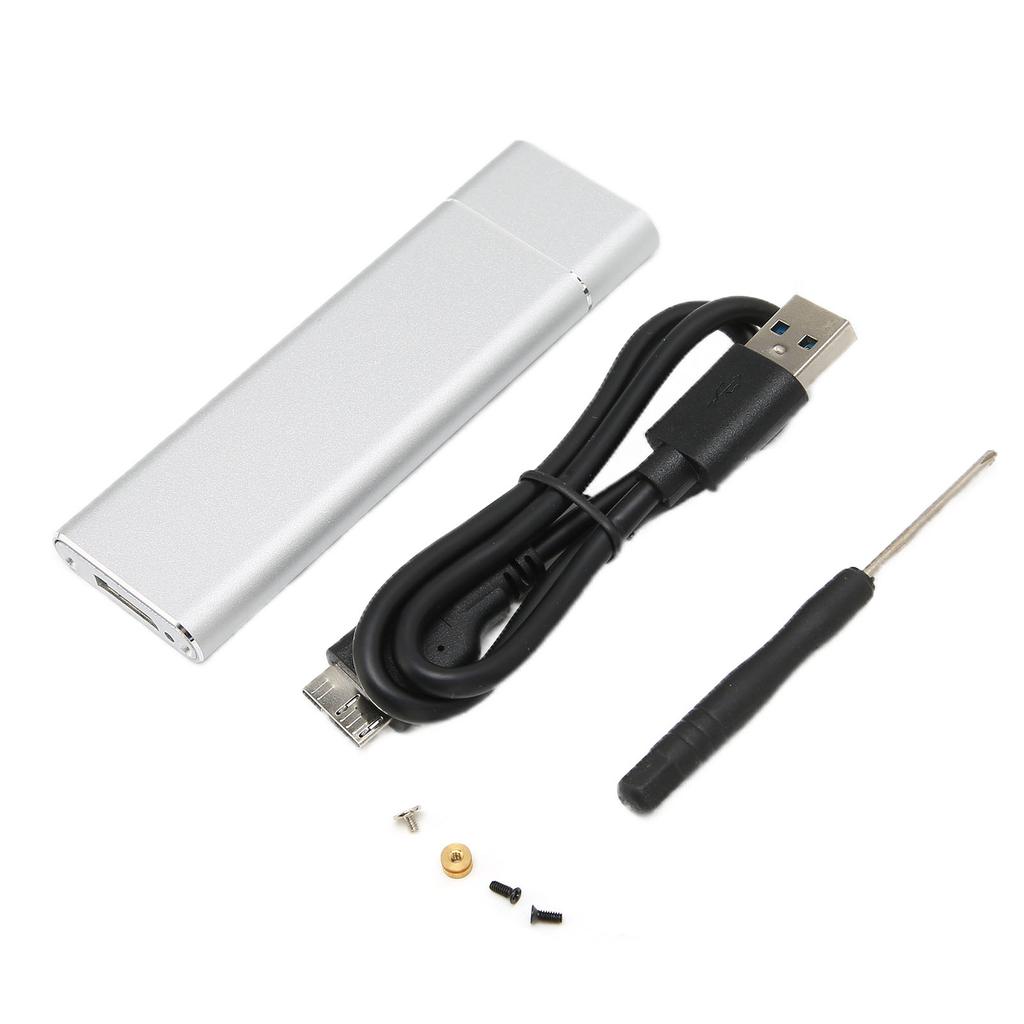 Hard Drive Enclosure M.2 NGFF To USB3.0 High Speed 5Gbps Portable Stable SSD Enclosure for Windows for OS XGrey  (Not