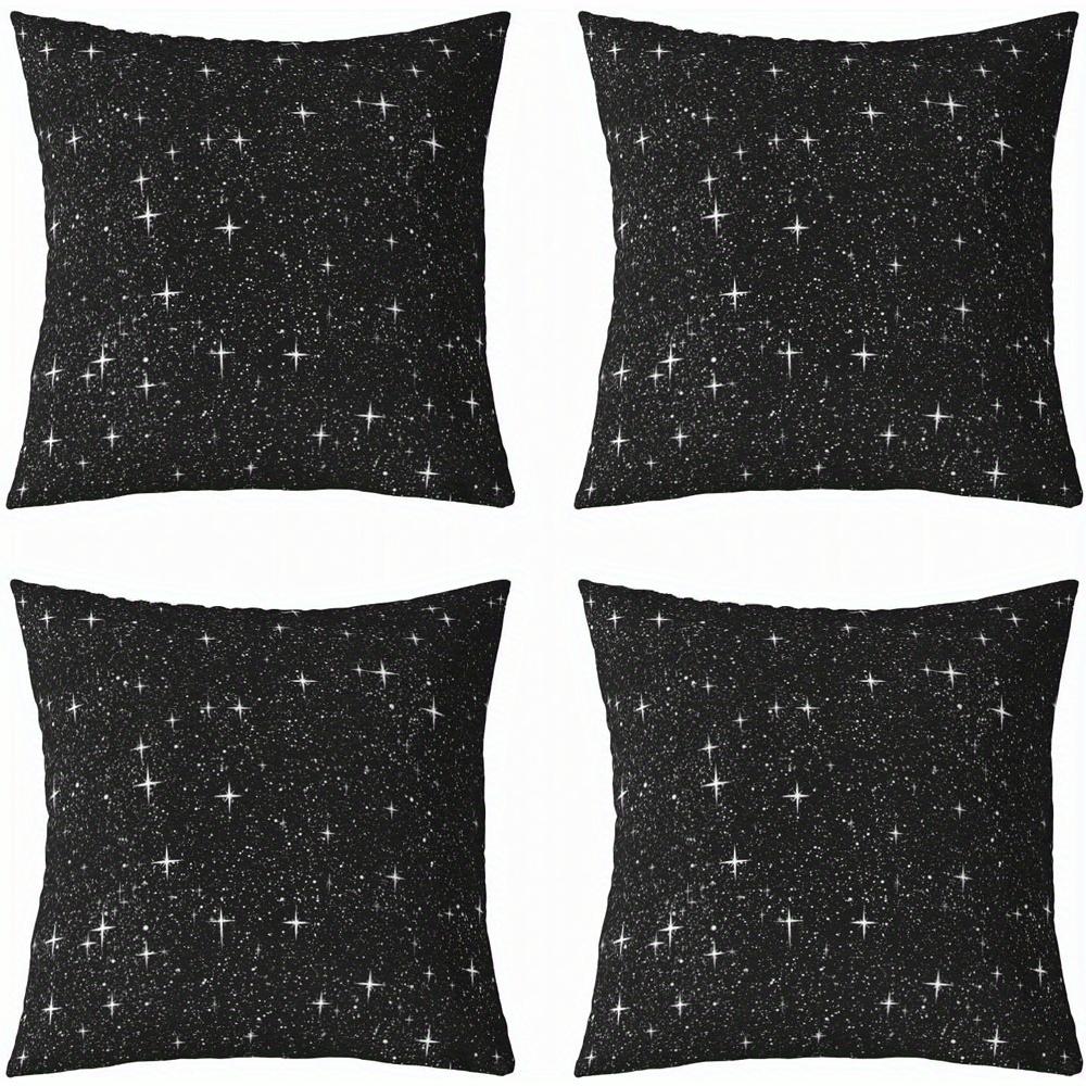 Home Decor Sparkling Starry Sky Pillow Covers Set Pattern Cushion Cover Suitable for Sofa Bedroom Car Pillow Cover