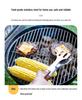 Round Stainless Steel BBQ Grill & Steamer Rack - Non-Stick Meat Presser & Soup Pot Base.