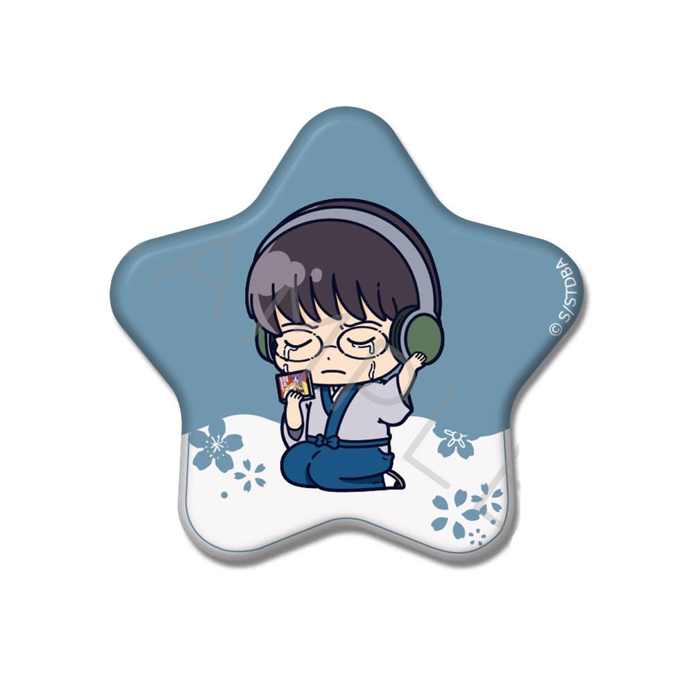 TV Anime Can Badge B "Gintama" [Shimura Shinpachi] Star-shaped