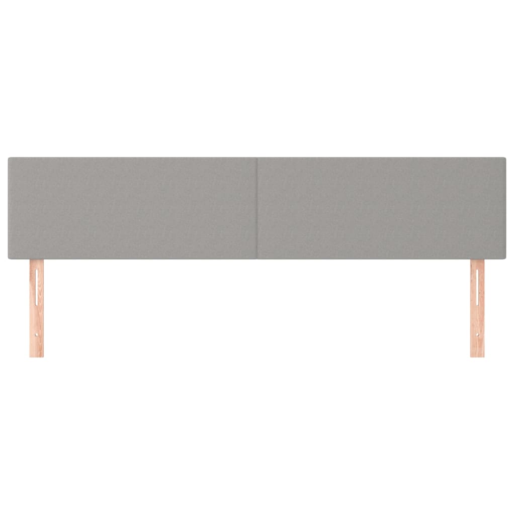 vidaXL Kopfteile Hellgrau 200x5x78/88 cm Stoff
