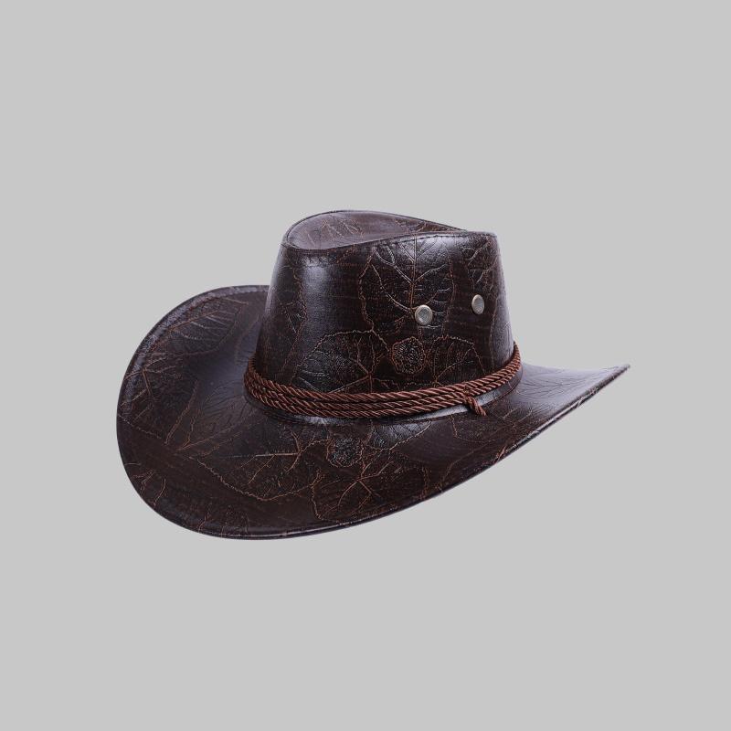Leder Western Cowboyhut Stierkopf Zubehör Herren und Damen Cowboyhut Mode Reise Partyhut sombrero vaquero
