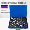 33-teiliger Hochpräzisions-Drehmomentschlüssel, einstellbar, für Kfz-Reifen, Zündkerzen und Fahrräder